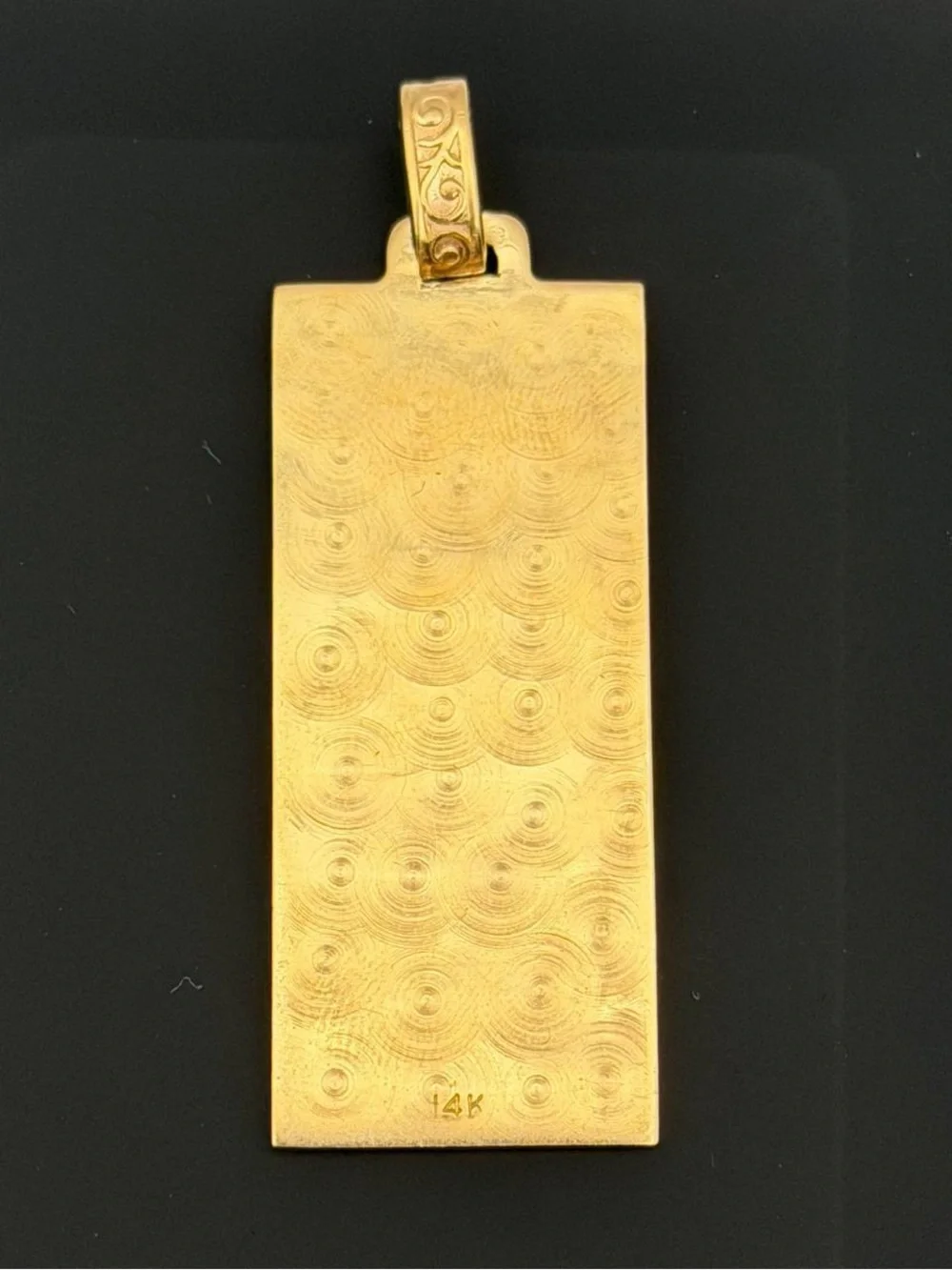 14k Solid Yellow Gold 100 Dollar Bill Money Banknote Charm Pendant Handmade